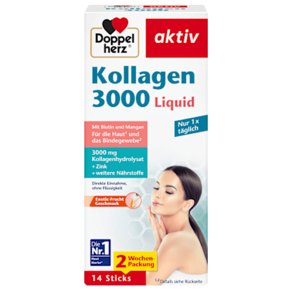 Collagène 3 000, sticks liquides, 14 sticks, 140 ml