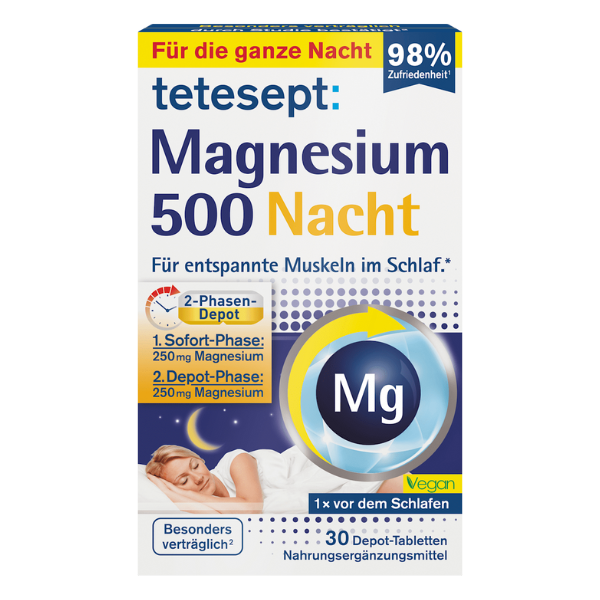 Comprimés de magnésium pour la prise nocturne, 30 comprimés, 42,6 g