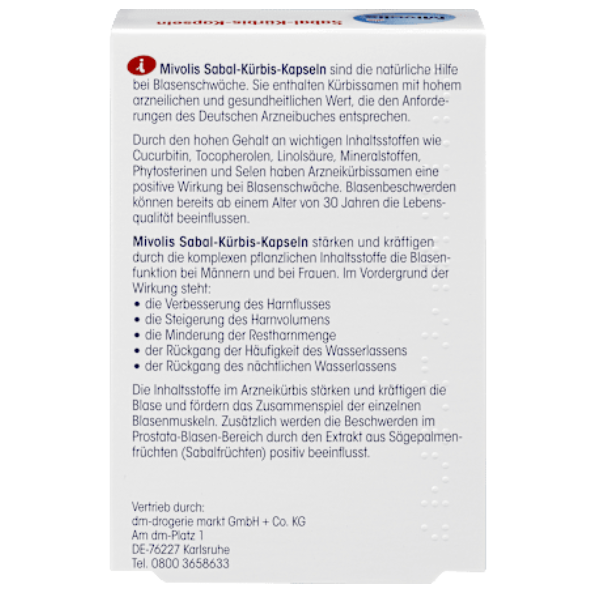 Mivolis Courge + Sabal, 90 capsules