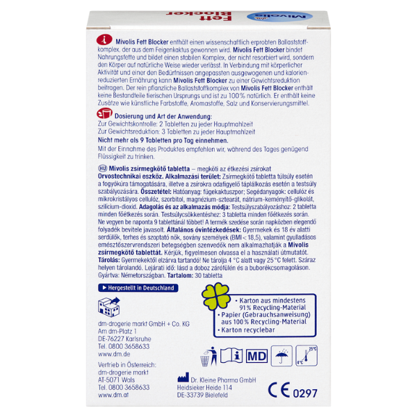 Mivolis Bloqueur de Graisses, 30 comprimés