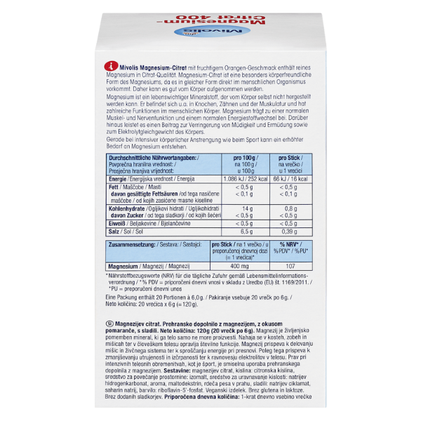 Mivolis Citrate de Magnésium 400 mg