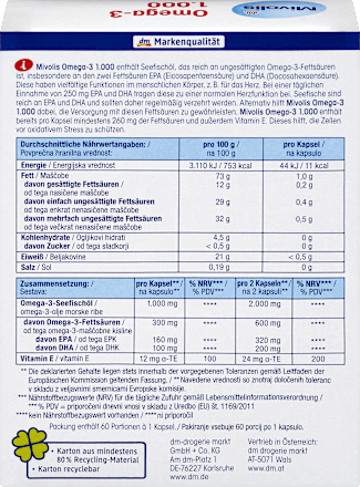 Oméga-3 1000, capsules, 60 pièces, 85,1 g