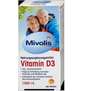 Vitamine D3 perles 1000 UI, 60 pièces, 13,3 g