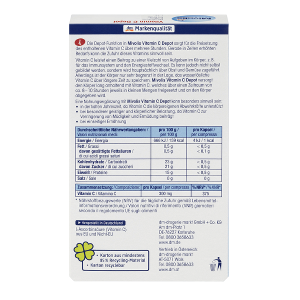 Mivolis Vitamine C Depot, 40 capsules